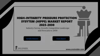 HIGH-INTEGRITY PRESSURE PROTECTION SYSYTEM (HIPPS) MARKET