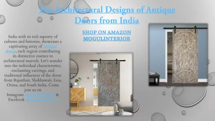 the architectural designs of antique doors from