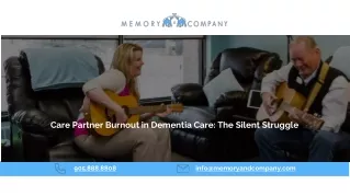 Care Partner Burnout in Dementia Care: The Silent Struggle