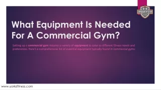 What Equipment Is Needed For A Commercial Gym