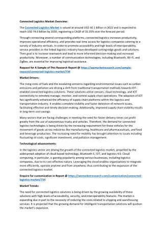 connected logistics market overview