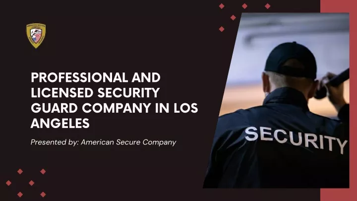 professional and licensed security guard company