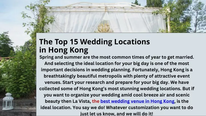 the top 15 wedding locations in hong kong