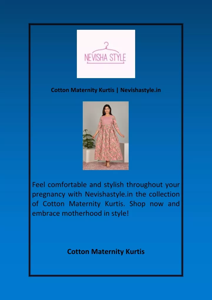 cotton maternity kurtis nevishastyle in