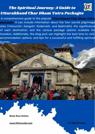 The Spiritual Journey A Guide to Uttarakhand Char Dham Yatra Packages