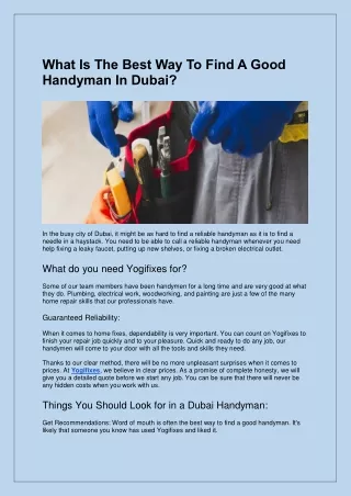 What Is The Best Way To Find A Good Handyman In Duba1
