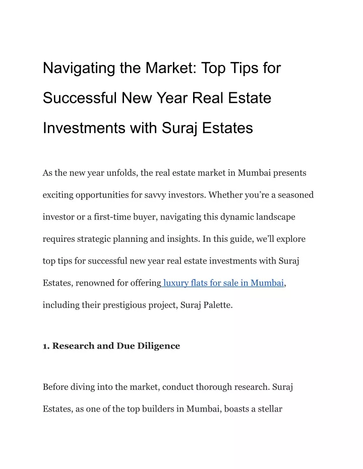 navigating the market top tips for