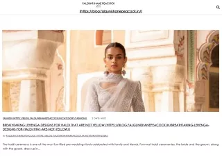 Get Latest Bridal Collection news from Falguni Shane Peacock