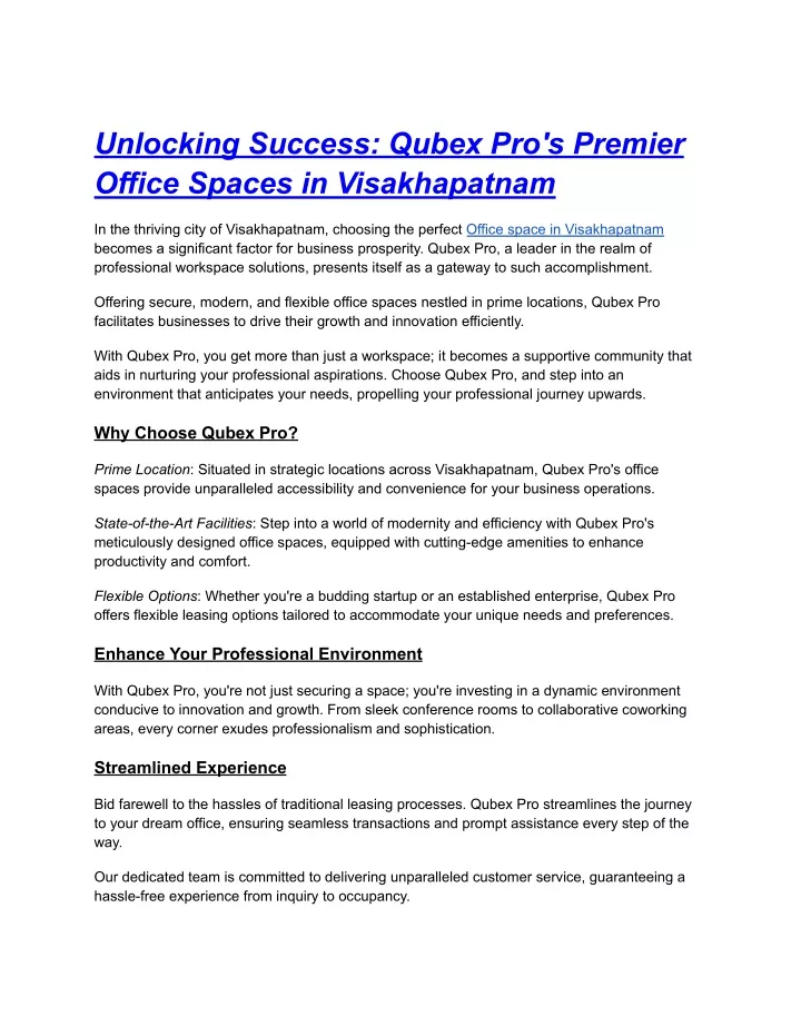 unlocking success qubex pro s premier office
