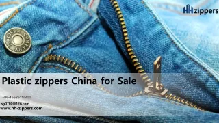 Plastic zippers China for Sale