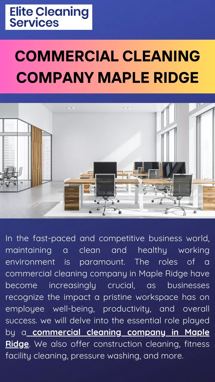 commercial cleaning company maple ridge