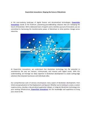 fewerclicks innovations shaping the future