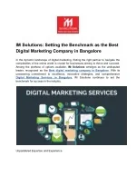 IM Solutions_ Setting the Benchmark as the Best Digital Marketing Company in Bangalore - slide 1