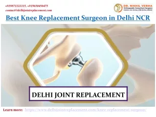 Best Knee Replacement Surgeon in Delhi NCR