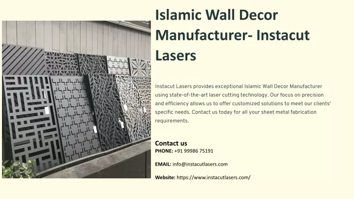 islamic wall decor manufacturer instacut lasers