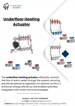 Precision Comfort: Underfloor Heating Actuator for Smart Homes