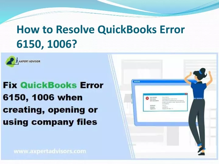 how to resolve quickbooks error 6150 1006