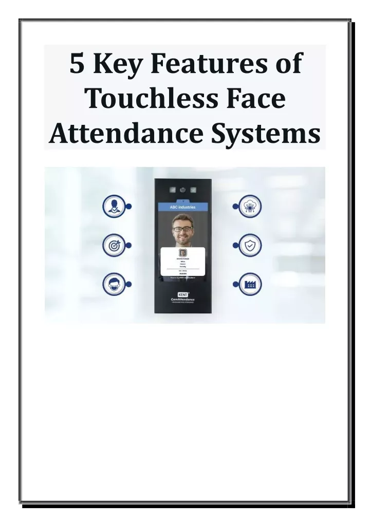 5 key features of touchless face attendance