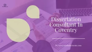 dissertation consultant in coventry