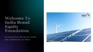 Green Power: India's Solar Energy Companies Contribution to Solar Technology