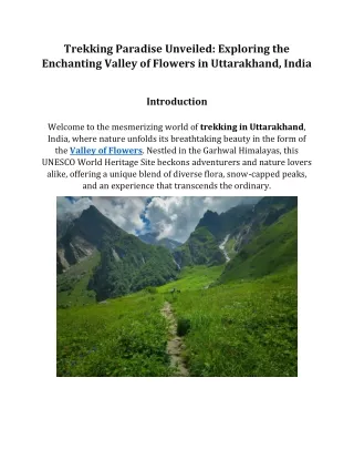 Enchanting Valley: Trek through Blossoming Beauty