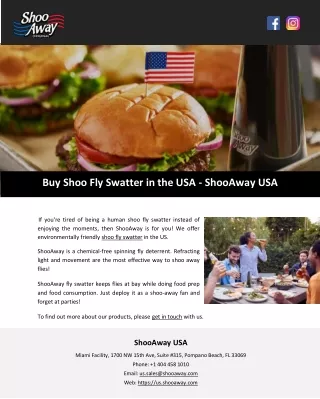 Buy Shoo Fly Swatter in the USA - ShooAway USA