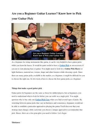 Are you a Beginner Guitar Learner  blog pdf