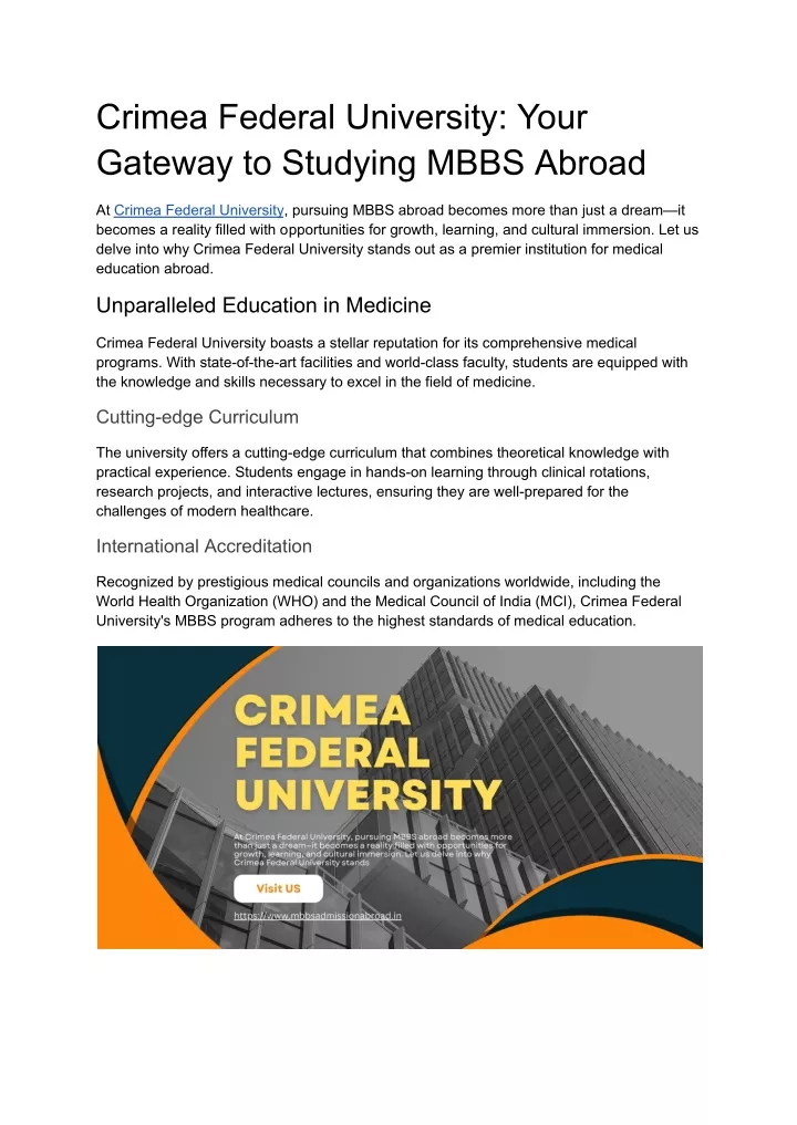 crimea federal university your gateway