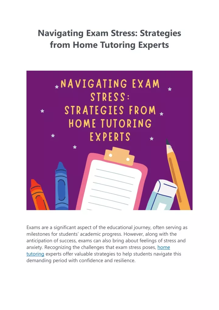 navigating exam stress strategies from home