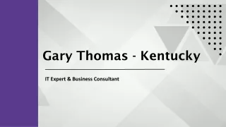 Gary Thomas (Kentucky) - An Adaptive Genius