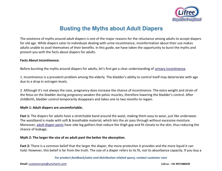 busting the myths about adult diapers