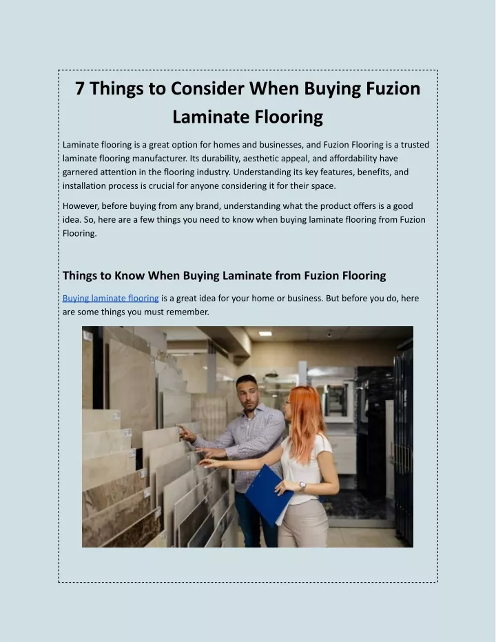 7 things to consider when buying fuzion laminate