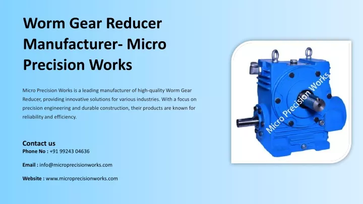 worm gear reducer manufacturer micro precision