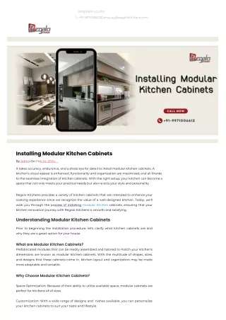 Installing Modular Kitchen Cabinets