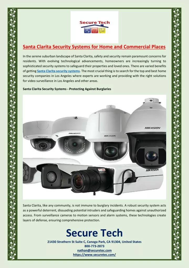 santa clarita security systems for home