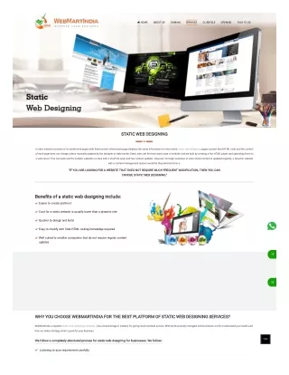 Webmartindia-static web designing services