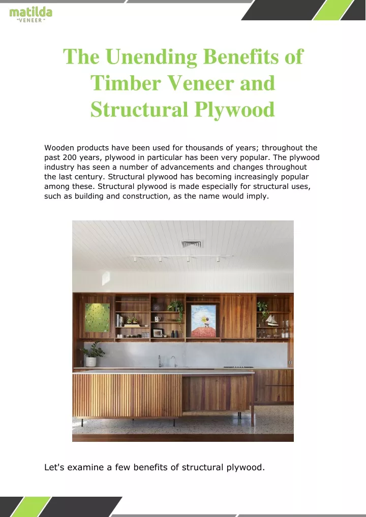 the unending benefits of timber veneer