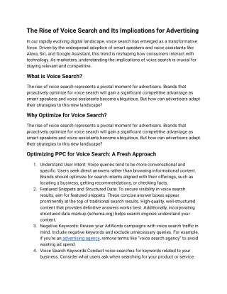 Voice Search Revolution - Navigating Advertising’s New Frontier
