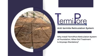 Why Install TermiPore at Foundation After Soil Treatment