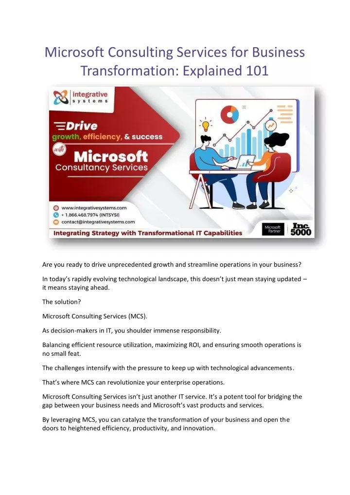 microsoft consulting services for business