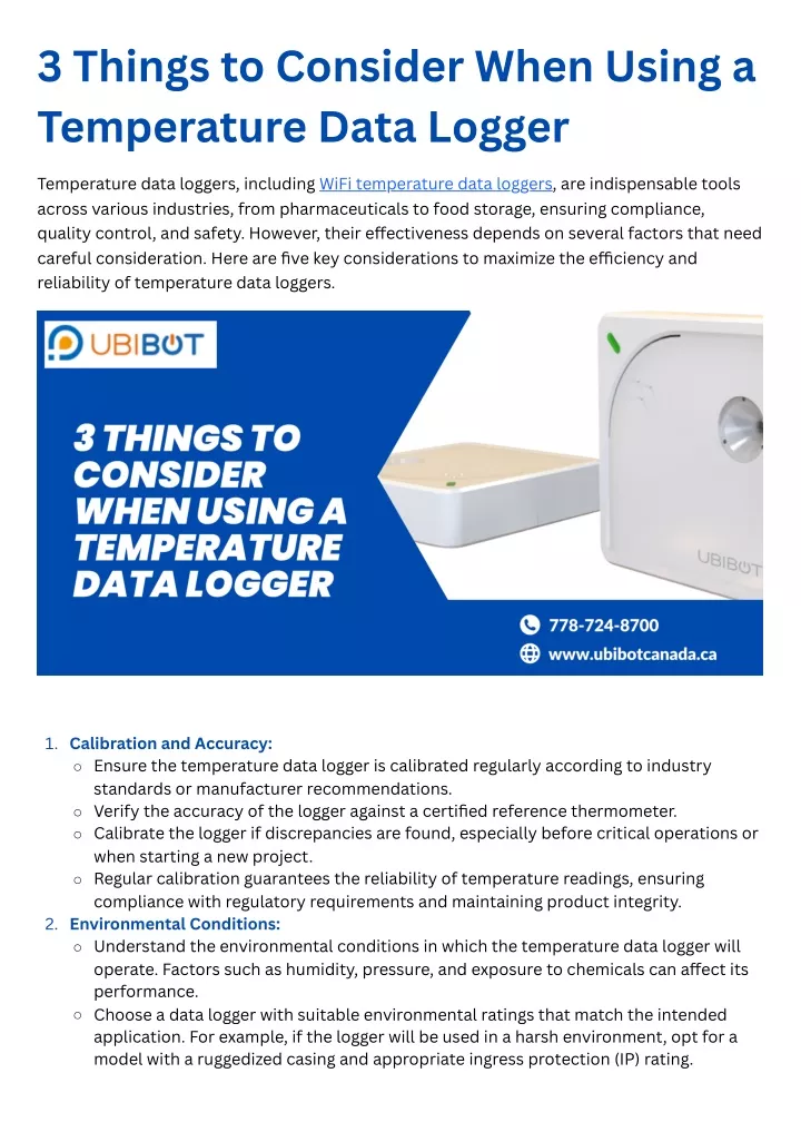 3 things to consider when using a temperature