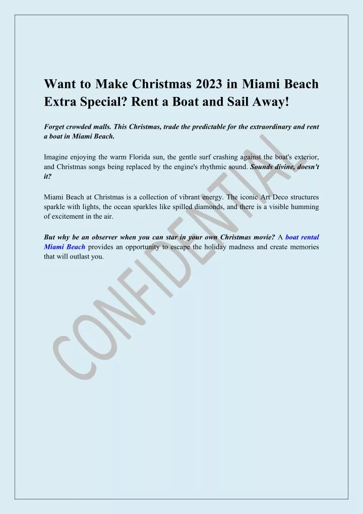 want to make christmas 2023 in miami beach extra