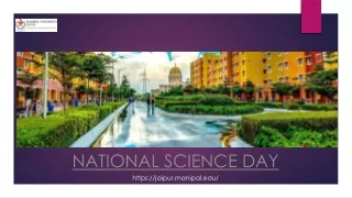 Manipal University Jaipur - NATIONAL SCIENCE DAY jaipur.manipal.edu