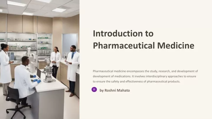 introduction to pharmaceutical medicine