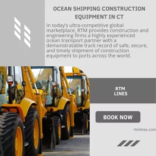 Ocean Shipping Construction Equipment in CT