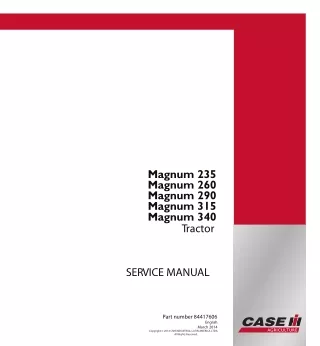 CASE IH Magnum 315 Tractor Service Repair Manual