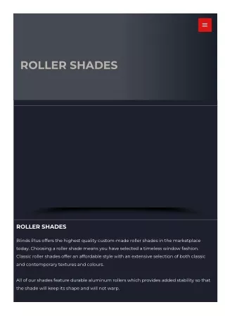 Roller Blinds in Edmonton Canada