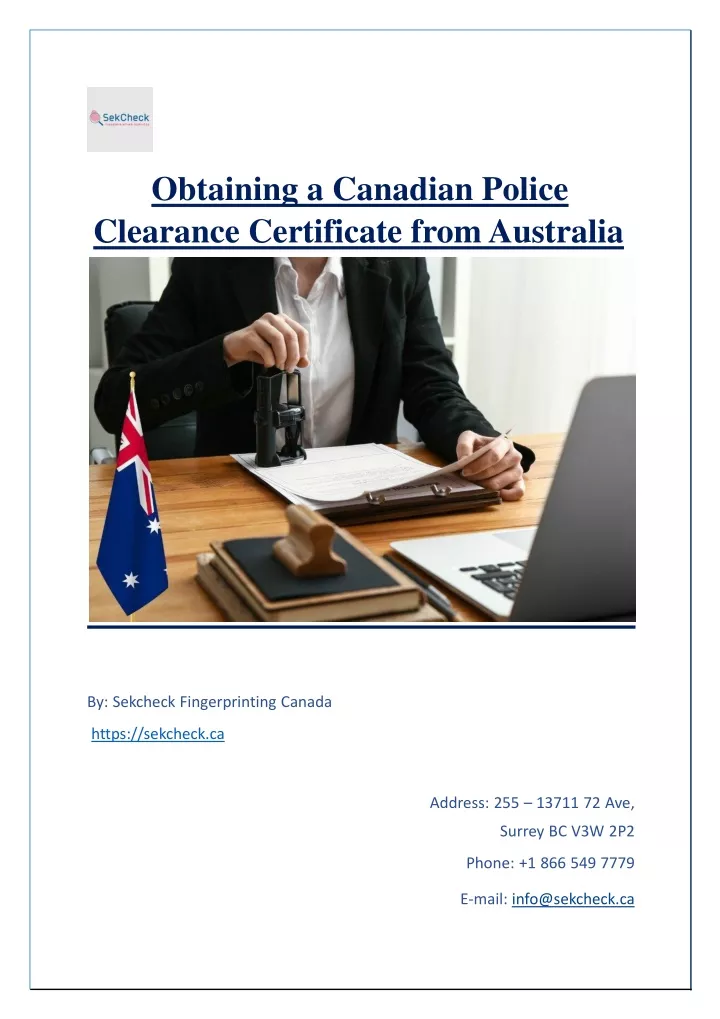 obtaining a canadian police clearance certificate