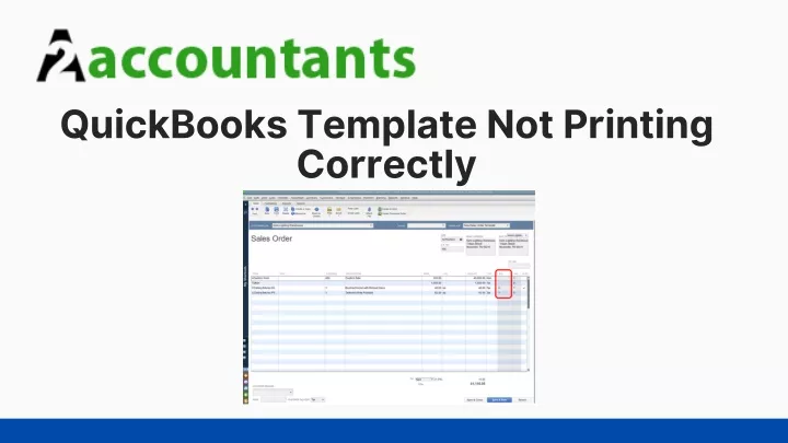 quickbooks template not printing correctly