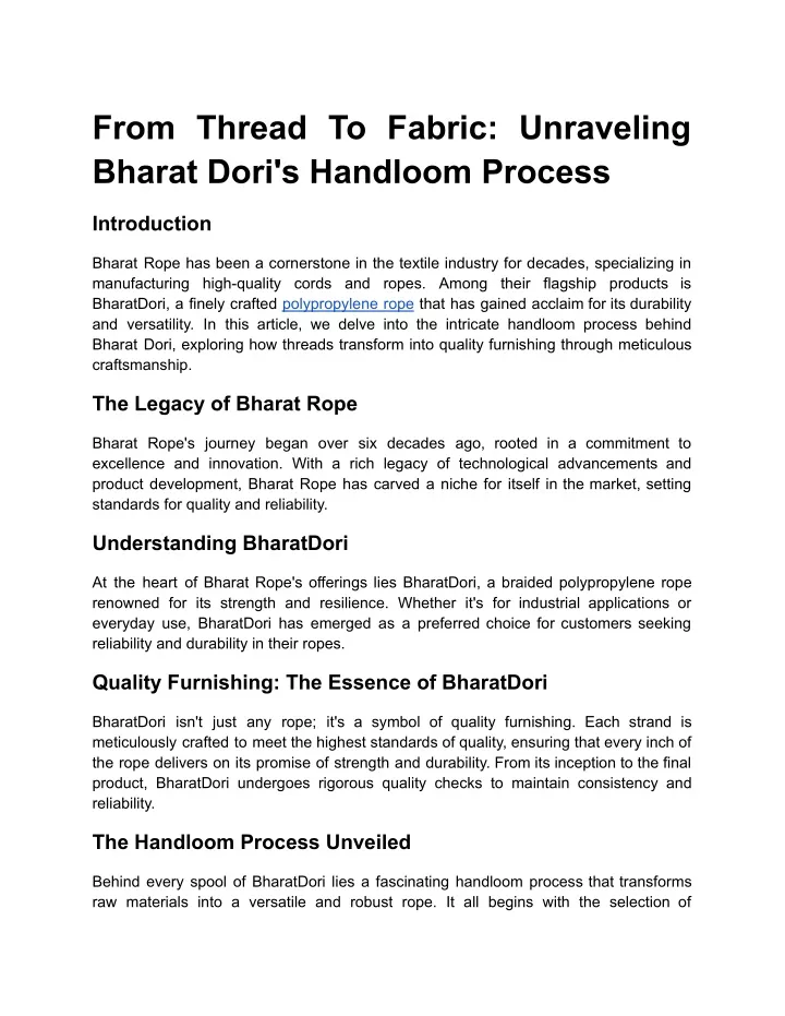 from thread to fabric unraveling bharat dori